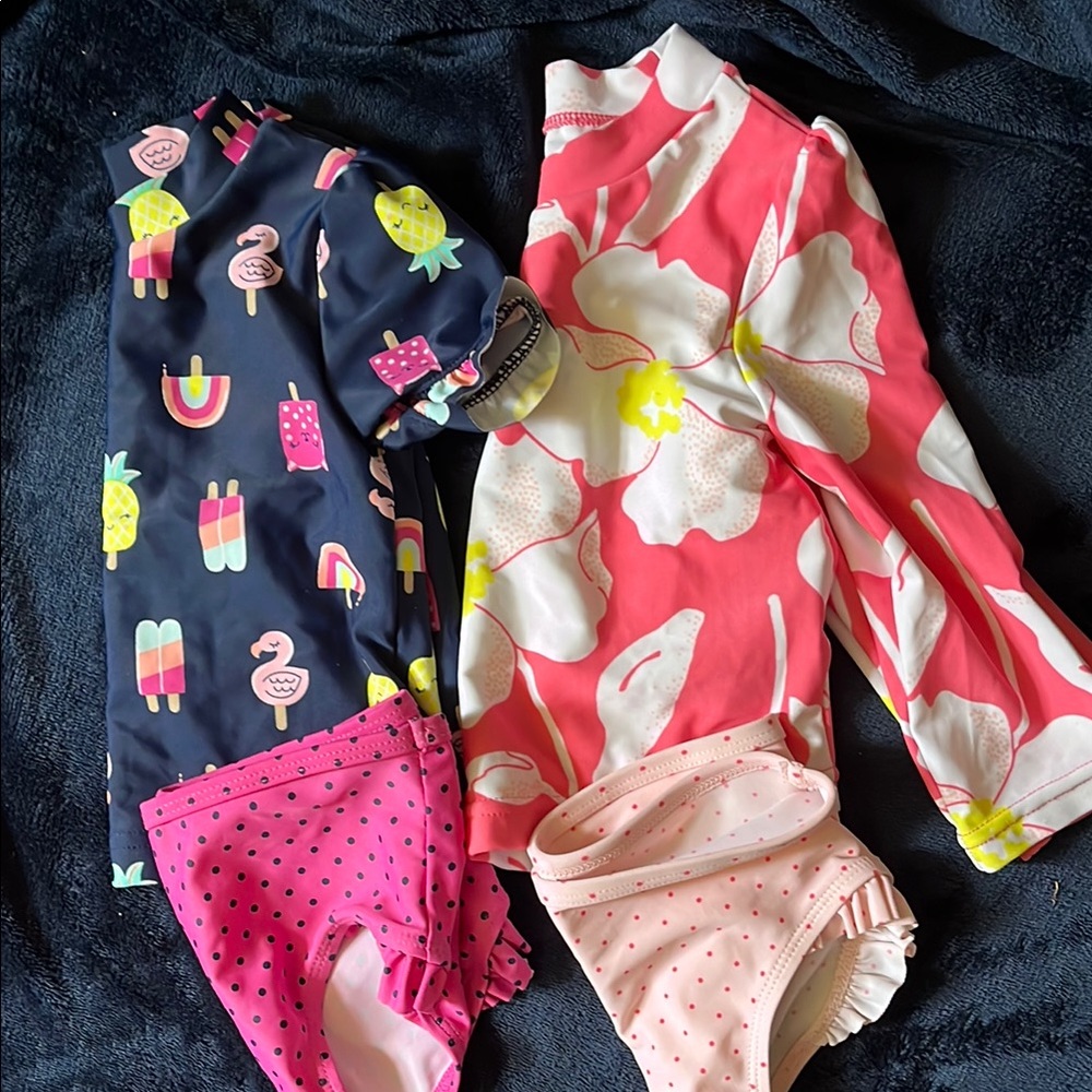 Kids Swim Set - Pink and Navy